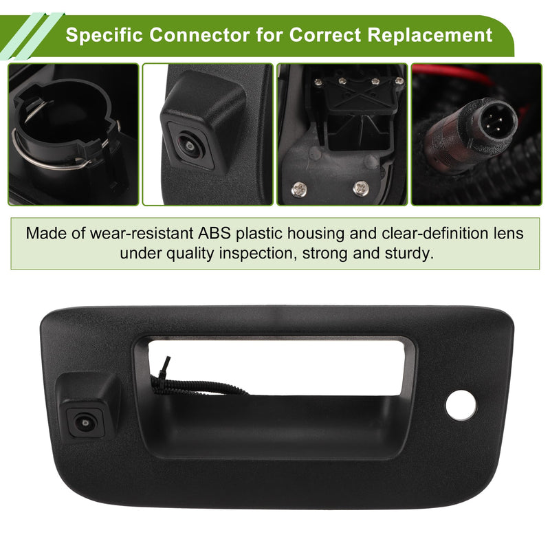 Tailgate Handle Backup Camera for Silverado 2500 3500 2009-2014 | for GMC for Sierra 2500 3500 2009-2014, 22755304, 25958228, Rear View Reversing Camera, Park Assist Camera, 1 Set