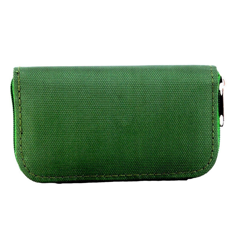 [2-Pack] Memory Card Case - Carrying Case Suitable for Micro SD, Mini SD and 4X CF, Card Holder Bag Wallet for Media Storage Organization (Blue+Green) Blue+Green