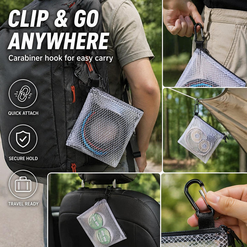 1Pcs Air Production Multi-Size Clear Zipper Pouch, Cable Organizer Small | Travel Gear Bag for Electronics, Camera Accessories, Tool Pouch & Small Tech Storage