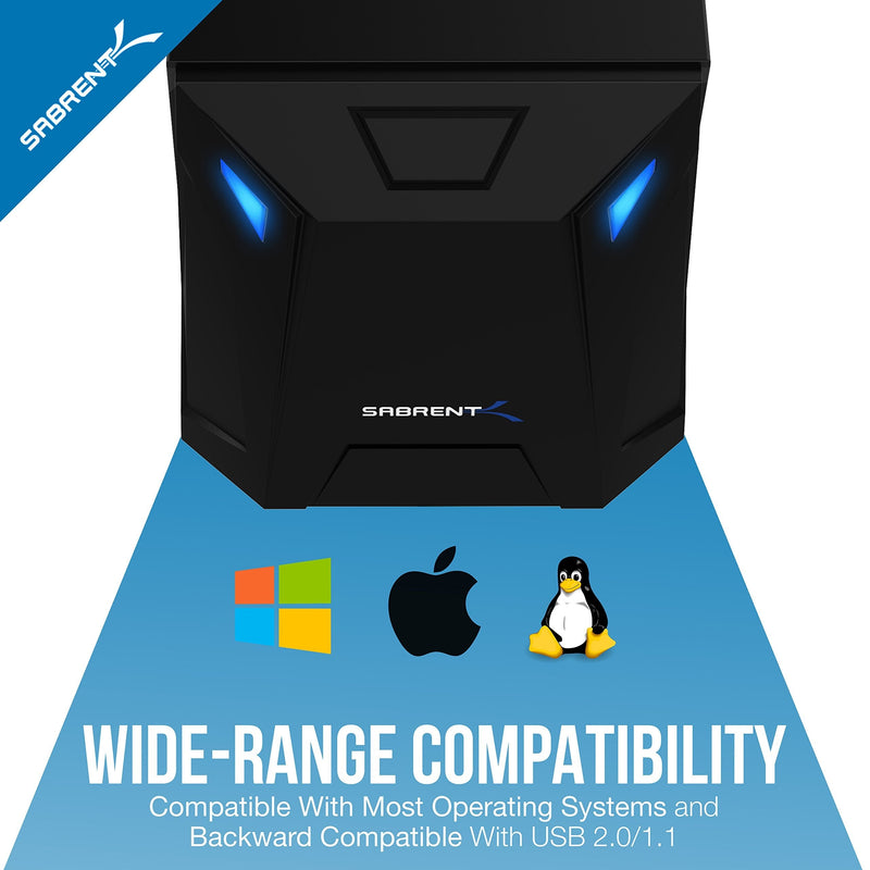 SABRENT USB 3.0 to SATA External Hard Drive Docking Station for 2.5" or 3.5"' HDD, SSD [Support UASP] (EC-UBLB) 1 BAY
