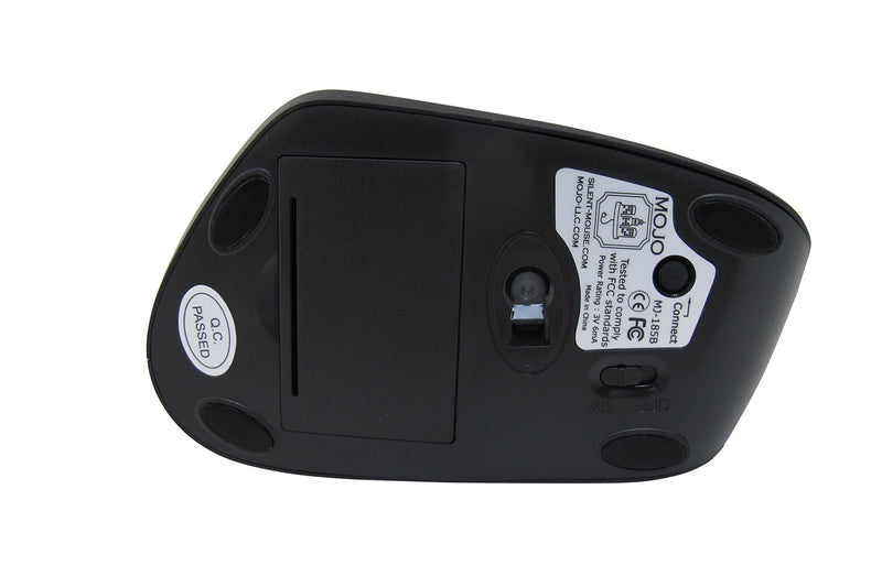 MOJO Silent Bluetooth Vertical Mouse - Wireless Optical Ergonomic Mouse w/Adjustable Sensitivity Bluetooth Only