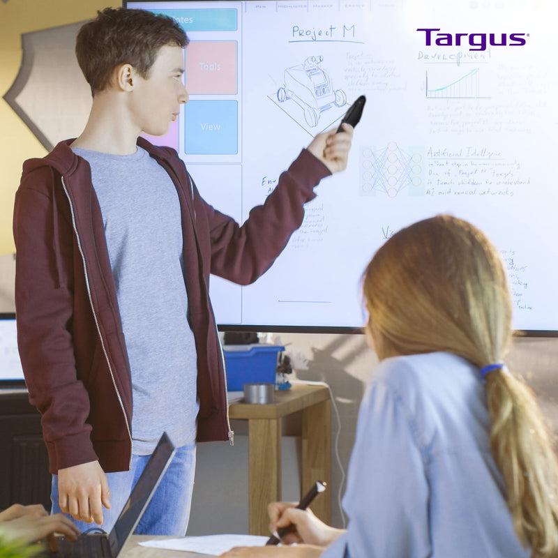 Targus Bluetooth Wireless Presentation Clicker Laser Pointer for Meetings and PowerPoint – Comes with USB Dongle, 50 Foot Range (AMP16US) Wireless Presenter with Laser Pointer