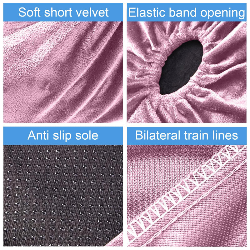 Wekuw Shoe Covers, 4 Pairs Thickened Overshoes, Reusable Overshoes, Non-Slip Overshoes, Washable Guest Shoe Covers, for Most Adults, Unisex (36-44, 4 Colours)