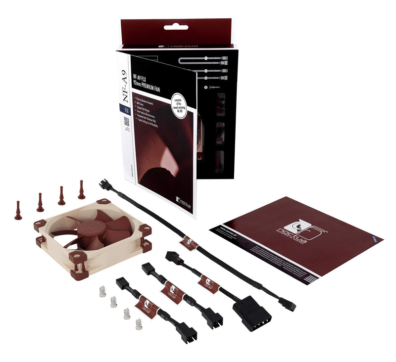 Noctua NF-A9 FLX, Premium Quiet Fan, 3-Pin (92mm, Brown)