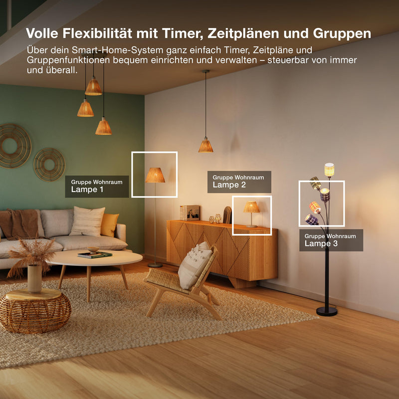 OSRAM SMART+ Smart Socket with Matter over WiFi, Designed for Alexa - Easy Setup with Click, Integrates Conventional Devices with up to 2,300 W into the Smart Home, Pack of 1 1er-Pack ACK For indoor use