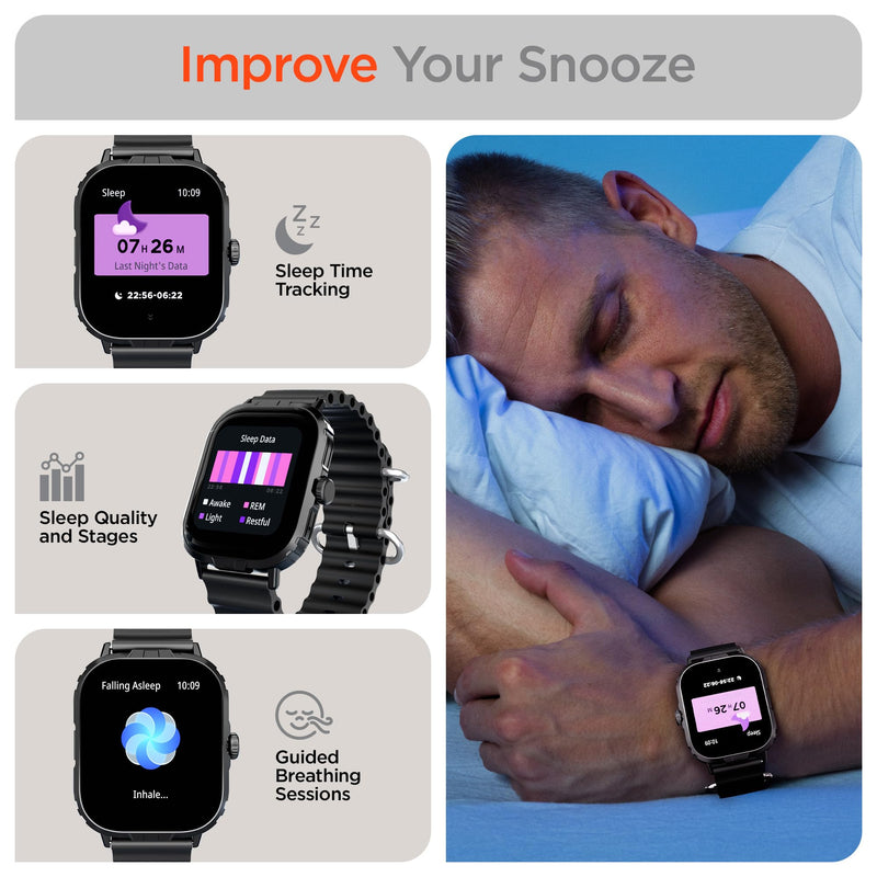 HyperGear FIT X2 Smartwatch + Fitness Tracker 2" Large IPS LCD Display, Heart Rate, Blood Oxygen, Sleep Quality & More, 100+ Exercise Modes, GPS Route Mapping & Strength Training Programs