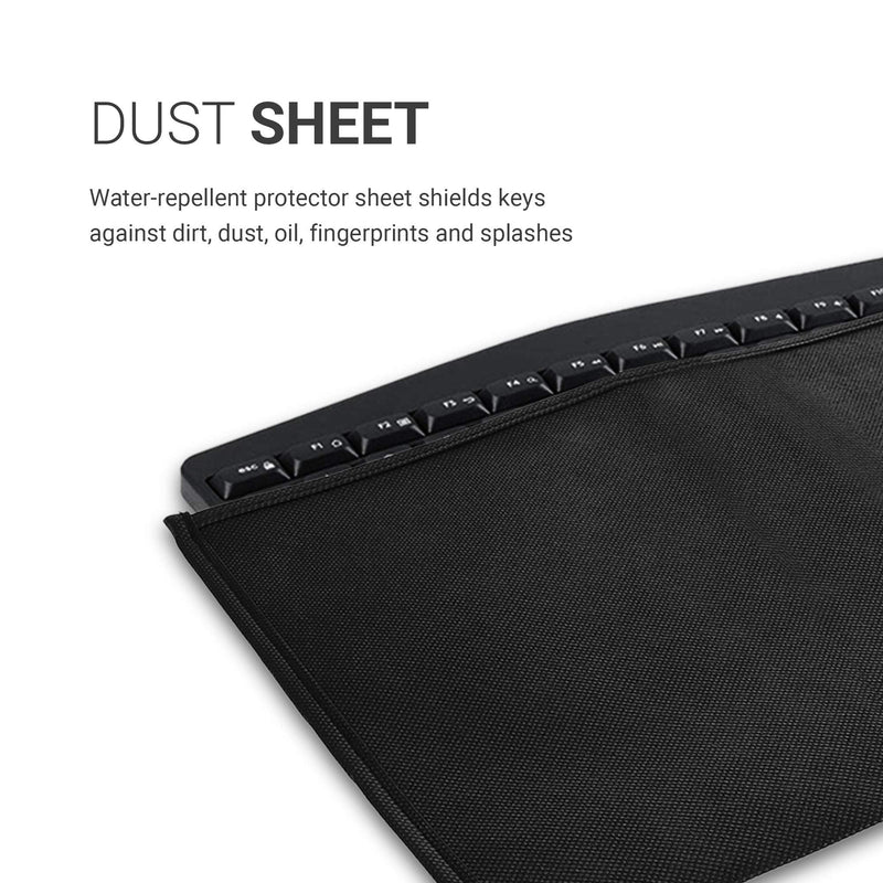 kwmobile Keyboard Cover Compatible with Universal Keyboard (L) - Protective Skin Computer Keyboard Dust Cover Case black