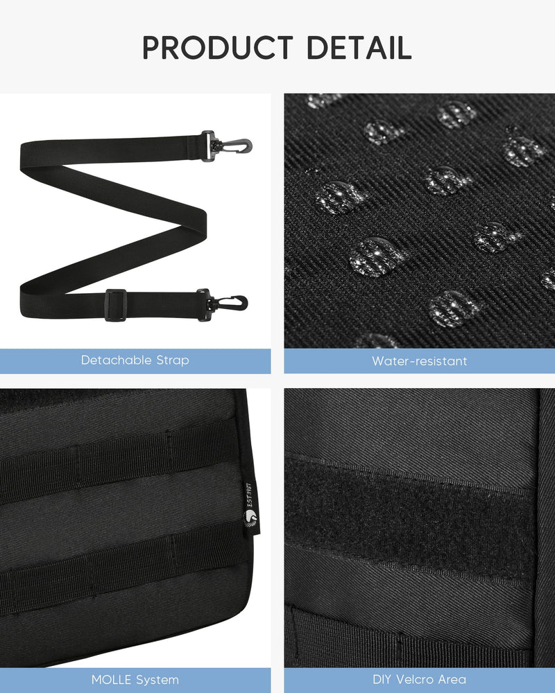 Micro Computer Desktop Tower Carrying Case Compatible with Mini-ITX,18x14x8 Travel Storage Bag for PC's Box Moving, Keyboard, Mouse and Accessories,Black Black Medium