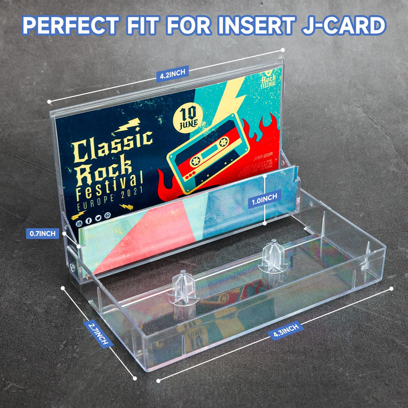 [AUSTRALIA] - 15-Pack Clear Plastic Cassette Tape Storage Cases - Premium Audio Storage Solution 