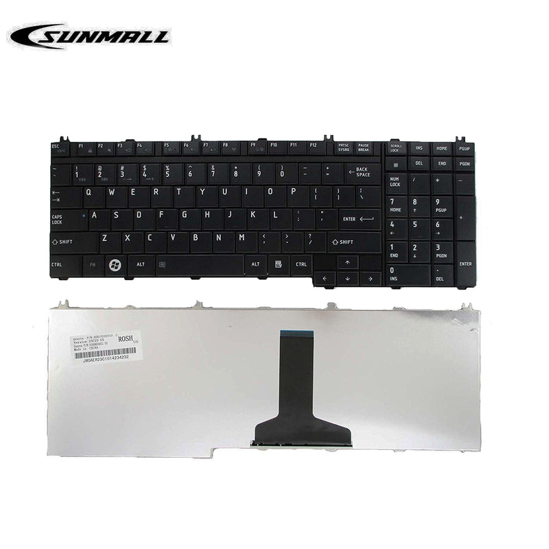 SUNMALL US Layout Laptop Keyboard Replacement for Toshiba Qosmio A500 A505 G50 G55 X300 X305 X500 X505 L350 L350s L355 L355s L500 L505 L511 L512 L515 L516 L517 L550 L555 L581 L582 P300 P305 P500 P505