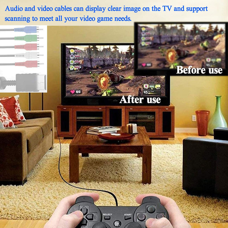 6Ft Component HD AV Cable for PS2/PS3/PS3 Slim HDTV-Ready 5-Wire TV Cables-1 Pack 1