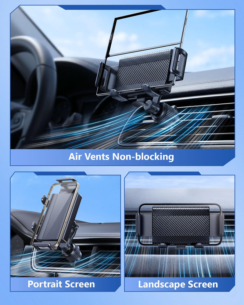 Car Mount for Samsung Galaxy Z Fold 8 Ultra 7 6 5 4 3 2 Phone Holder | Car Vent Phone Holder for Folding Screen Phones, 360°Adjustment for Samsung Google Pixel 10pro fold ipad mini 8.3-inch tablet