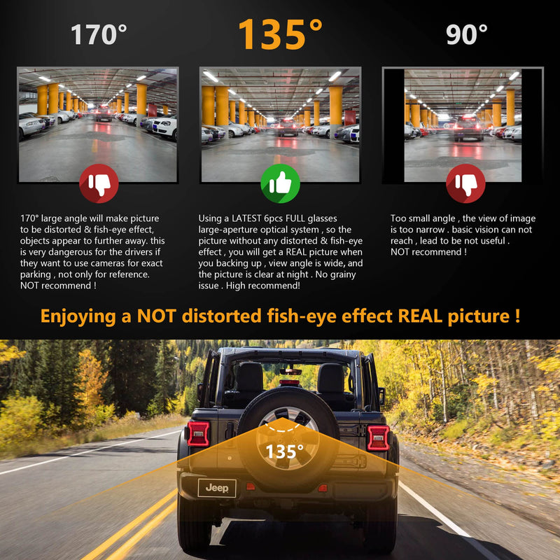 NATIKA Backup Camera for 2007-2018 Jeep Wrangler JK: Starlight Night Vision 720P AHD and TVI Waterproof HD Spare Tire Mount Backup Reverse Rear View Camera for Jeep Wrangler JK 2007-2018
