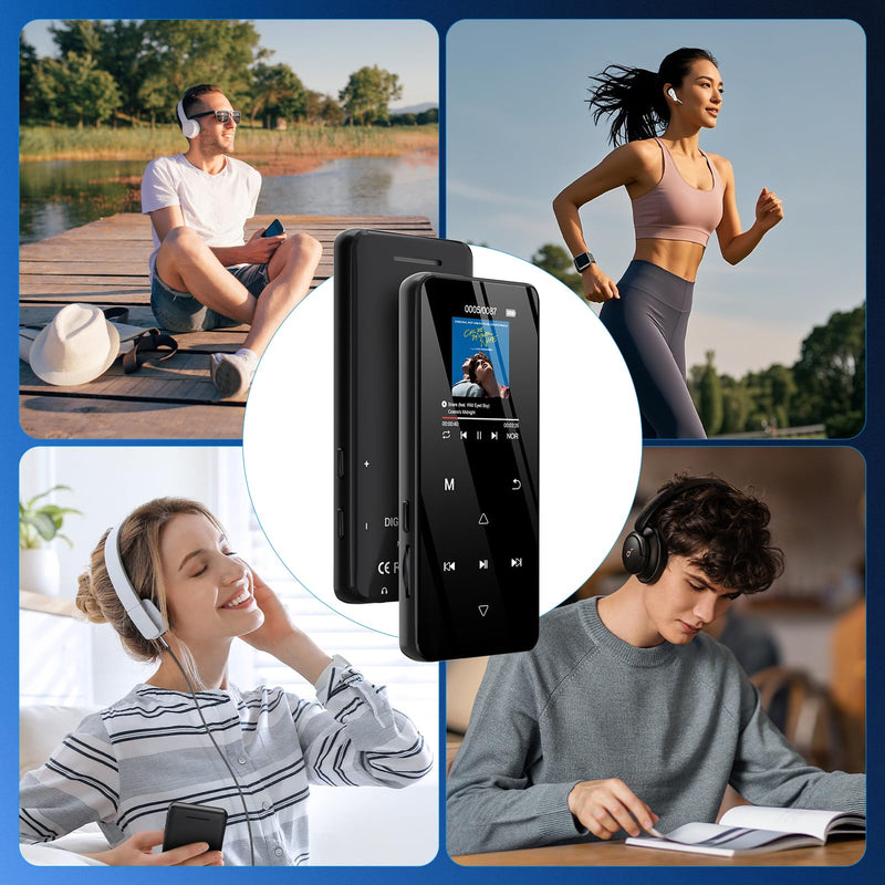 MP3 Player with Bluetooth 5.3, 32GB Portable Music Player with Speaker, HiFi Lossless Audio, Expandable to 128GB, Lightweight for Running, Gym, Travel, Kids & Students