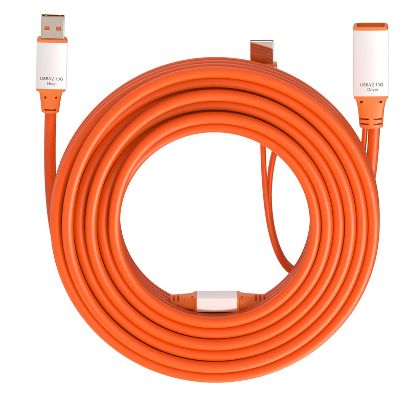 OkyLink Active USB 3.2 Gen 2 Extension Cable 10Gbps 10Gbps, 32ft | 10m, Male to Female, Powered Active Signal Amplifier, for Industrial Vision, Kiosk & In-Wall Installation USB3.2(10Gbps) 32ft (10m)