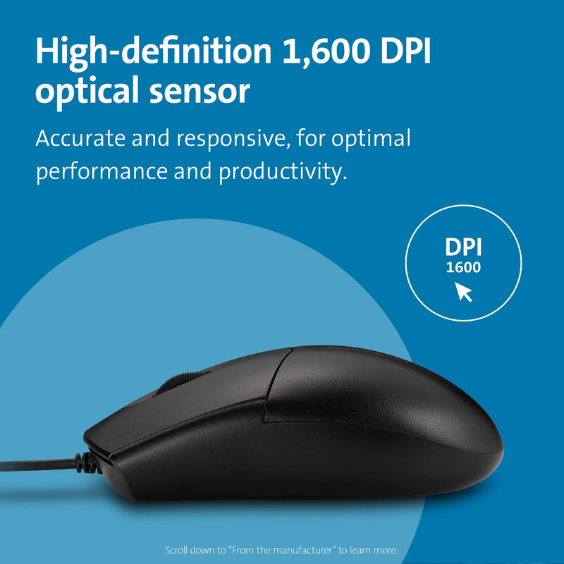 Kensington Pro Fit Washable Wired Mouse (K70315WW)