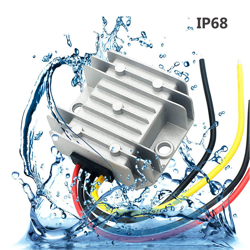 Voltage Converter 36V 48V to 12V 10A 120W DC-DC Converter 20-60V to 12V Stepdown Converter IP68 Waterproof Car Power Converter Stepdown Converter Power Supply Module 36/48V to 12V 10A