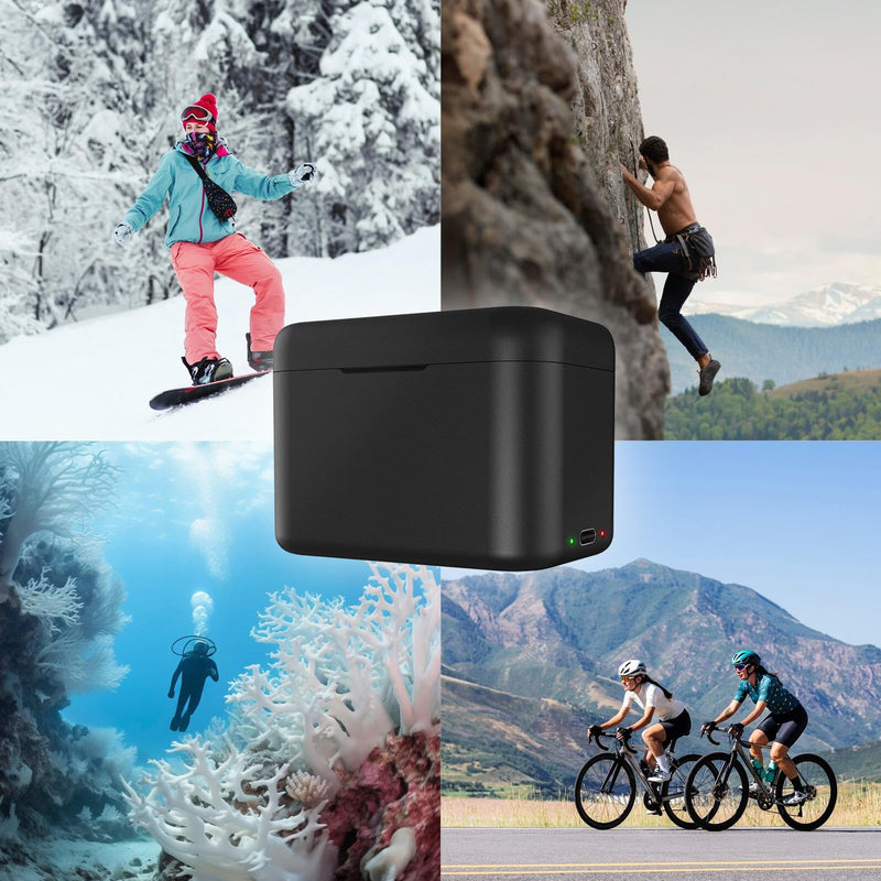 Fast Battery Charger Hub for Insta360 X4 Battery, Quick Portable 2 Channel Battery Charger Storager Station with USB Power Cord and Misro SD Card Slots