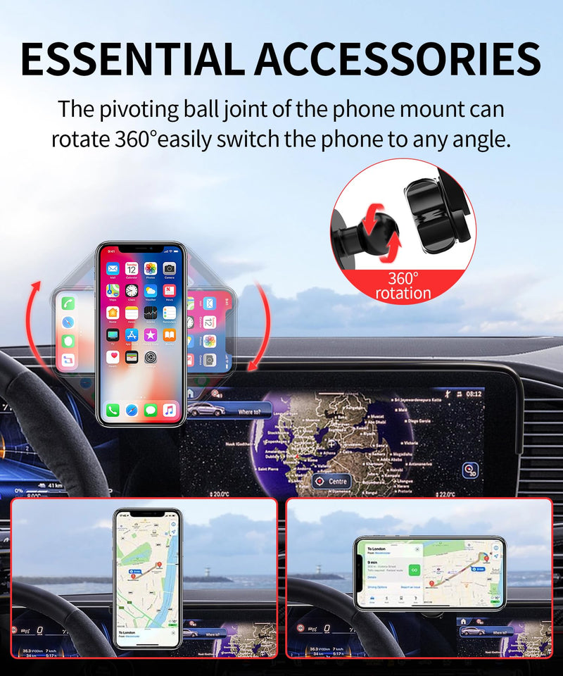 Car Phone Holder for Mercedes-Benz GLE/GLS-Class 2020-2026 12.3" Screen | GLE 53 2023-2025,GLE Plug-In Hybrid 2024-2026,Magsafe Accessories Magnetic Cell Phone Mount Clip Compatible with iPhone