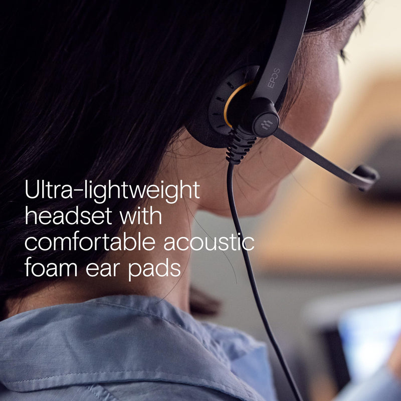 [AUSTRALIA] - EPOS Sennheiser Consumer Audio SC 60 USB ML (504547) - Double-Sided Business Headset | For Skype for Business | with HD Sound, Noise-Cancelling Microphone, & USB Connector (Black) 