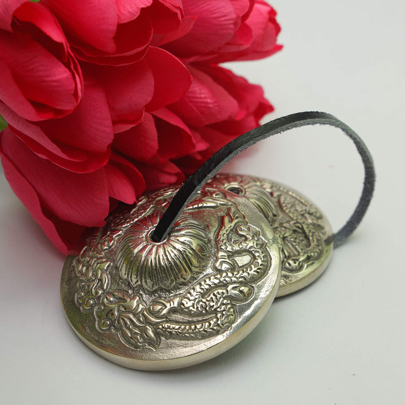[AUSTRALIA] - Himalayan Bazaar Tingsha Cymbals Bells - Easy To Play - Meditation Mindfulness Bronze Chime For Chakra Healing Sound Bath Spiritual Gifts Handcrafted Tibetan 