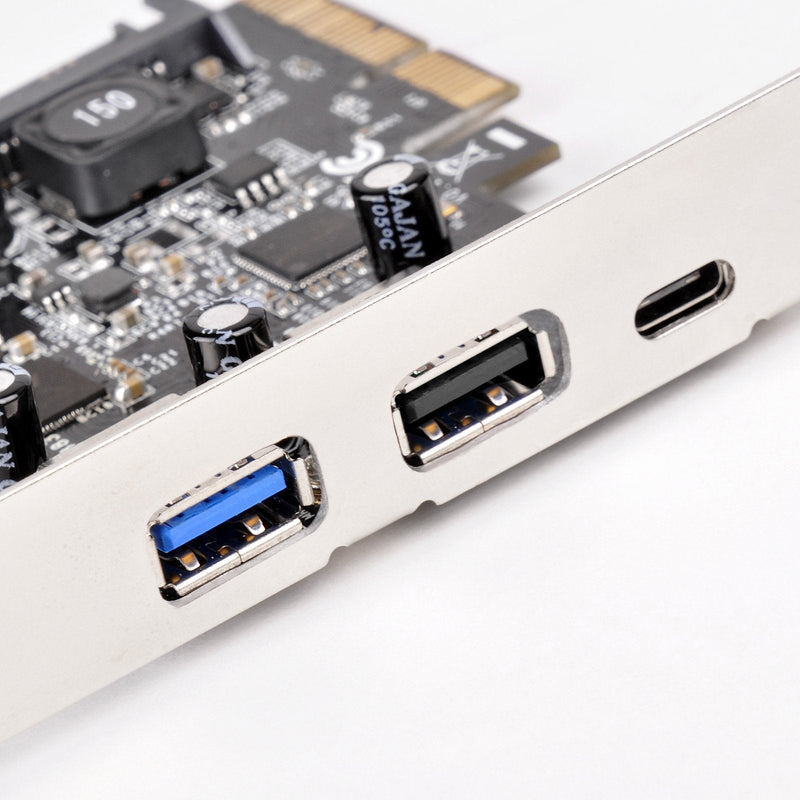 SilverStone Technology USB 3.1 and 3.0 PCIe Card with External Type C and Internal 19 Pin Connector ECU05, TAA Compliant