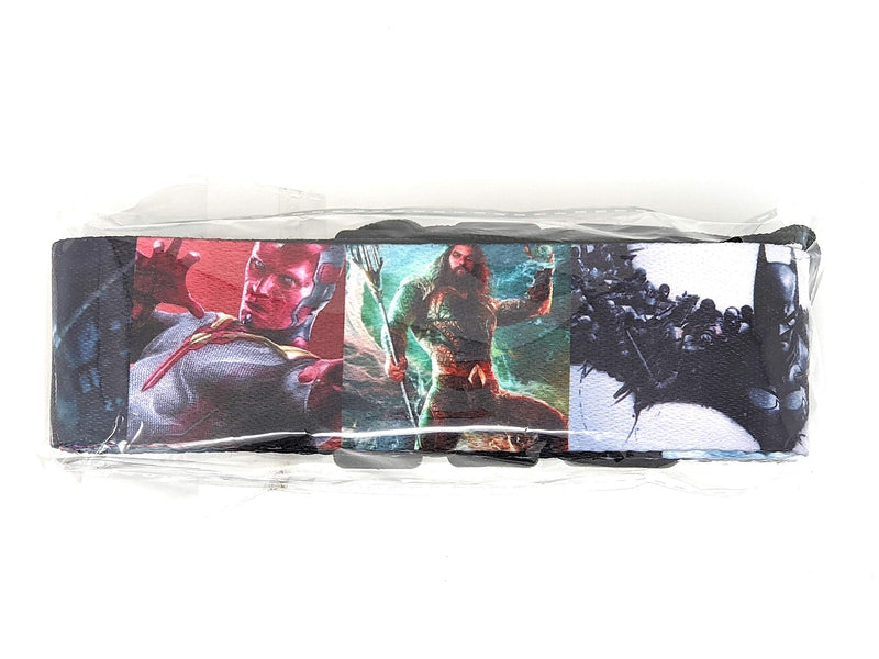 Marvel and DC Comics Superheroes Guitar Strap | Polyester with genuine leather
