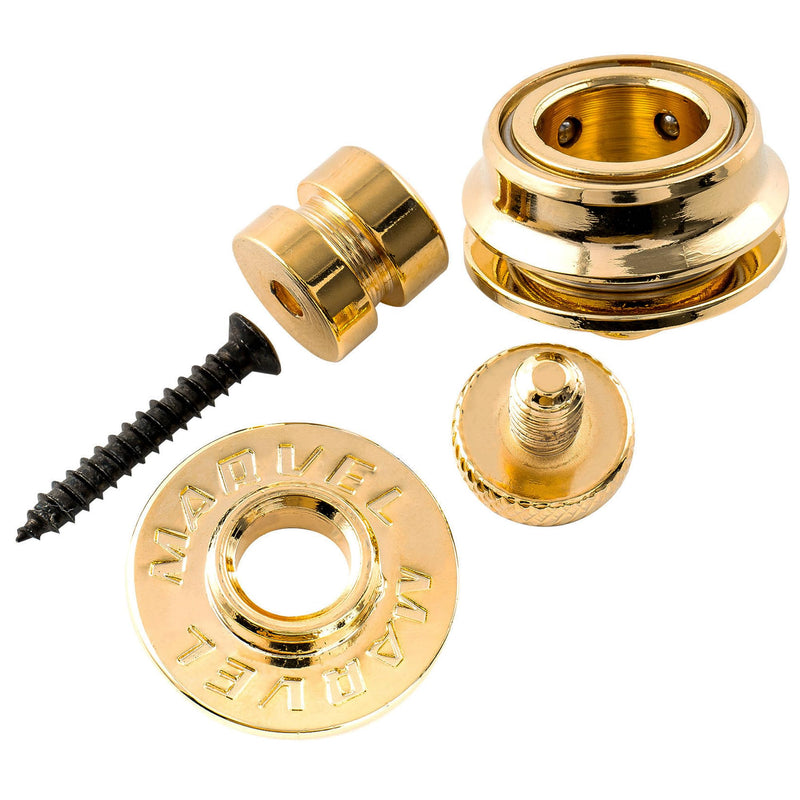 [AUSTRALIA] - Musiclily Pro Heavy Duty Guitar Strap Locks Security Straplocks System for Fender Strat/Tele Electric Acoustic Guitar or Bass, Gold (Set of 2) 