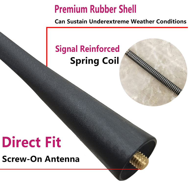 [AUSTRALIA] - Toyota 7 Inch Rubber Antenna - RAV4 (2008-2016, EV 2012-2013), Car Wash Proof, Internal Copper Coil Mast Replacement 