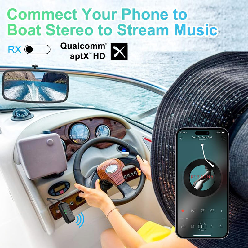 2024 Upgraded Pro Bluetooth Transmitter Receiver,2-in-1 Airplane Bluetooth 5.4 Adapter for Flight,TV,PC,Gym,Switch,Supports to 2 AirPods/Headphones;Bluetooth Receiver for Car/Home Stereo Black
