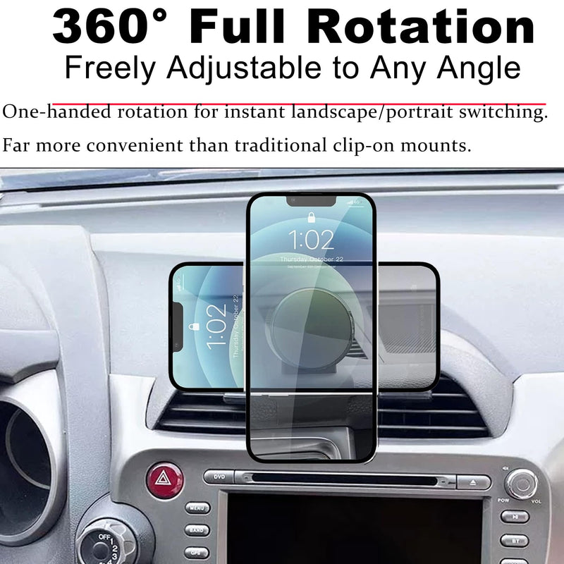 15W Magnetic Wireless Charging Car Mount Exclusive Snap-On Holder for Honda Fit 2009-2014 Accessories Dedicated Phone Stand Compatible with MagSafe for iPhone 12-17 Series Honda Fit for 2009-2014