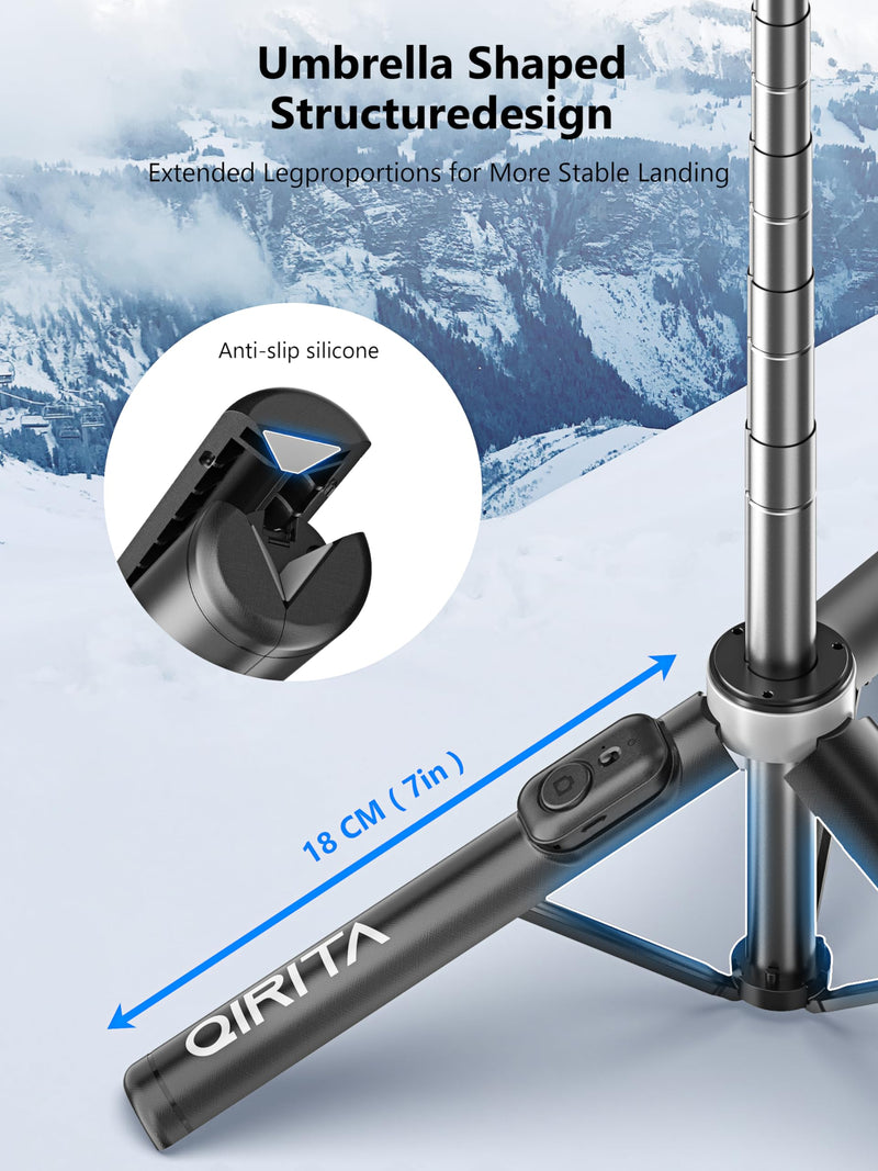 [AUSTRALIA] - Selfie Stick & Phone Tripod, All in 1 Selfie Stick Tripod with Remote, Phone Travel Tripod Stand for Video Recording, Live Streaming, Photograph, Group Photo, Vlog Compatible with All Cellphones 52in-Stainless Steel Pole 