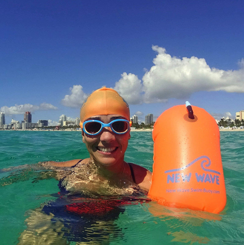 New Wave Swim Bubble Fluo Orange and Phone Pouch Bundle