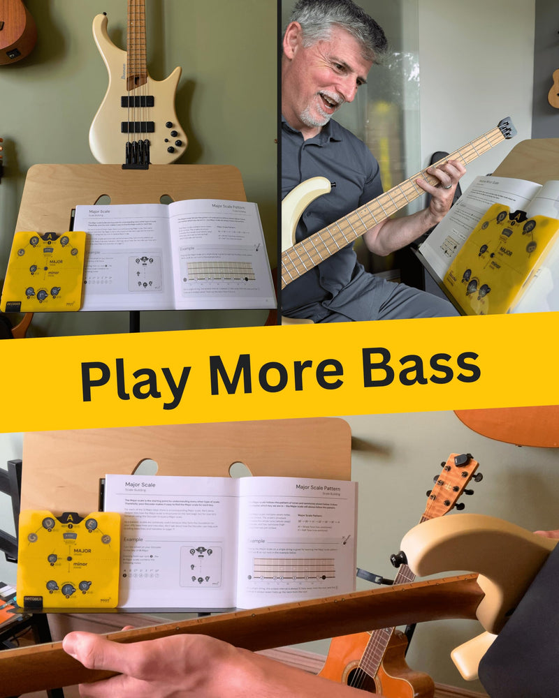 Bass Circle of Fifths Decoder Wheel + 78-Page Music Theory & Songwriting Guide – Color-Coded Bass Guitar Learning Tool for Chords, Keys, Scales & Progressions – Built Practice, Lessons & Gigs Bass Book