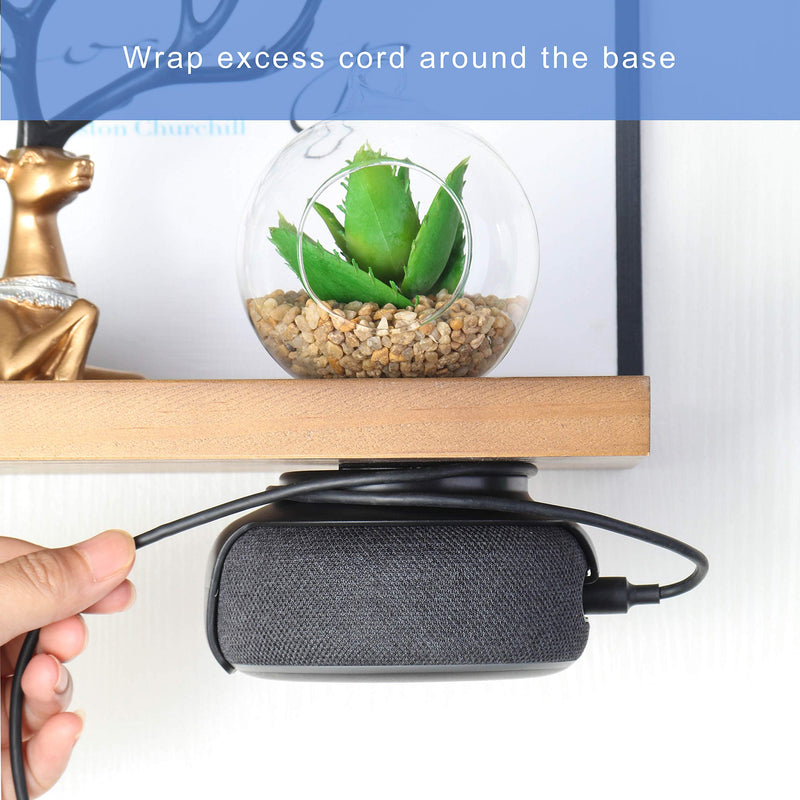 Echo Dot Wall Mount Holder for 3rd Generation, Built-in Cable Management Space-Saving Accessories for Dot(3rd Gen) Smart Speakers, with Sticking Tape and Drill Nail-Black Black