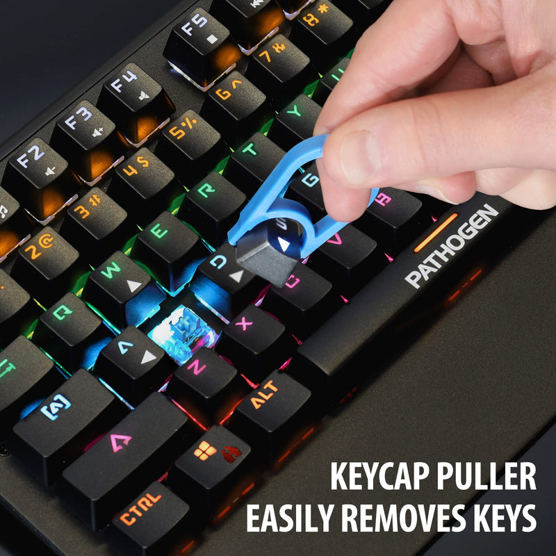 ENHANCE Mechanical Keyboard O Ring Ultra-Quiet Switch Dampeners Damper Firm 50A Clear (140pcs), Key Cap Remover, Cleaning Brush, Cloth and Accessory Bag - Mod Kit for Cherry MX, TTC, Kaihua 50A (Firm)