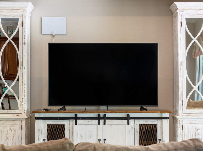 Channel Master Flatenna Ultra-Thin Indoor TV Antenna 35 Mile Range - Dual Sided Black or White - CM-4001HDBW Non Amplified