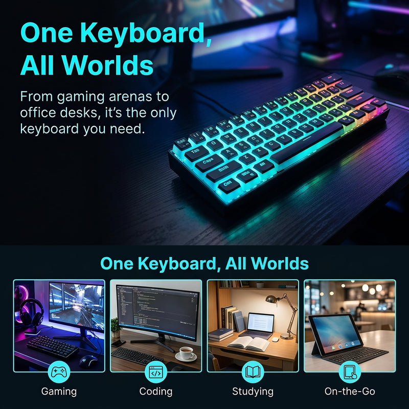 Wired Computer Keyboard, Full Size Ergonomic Keyboard, Works with Windows, Plug and Play, Line Length1.5M, Easy to Use with Media Control, Desktop Input for Home Office, Study Work (Black) Black