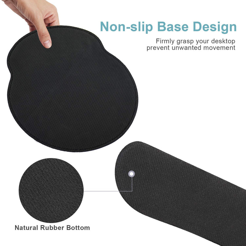 Ergonomic Mouse Pad Set Keyboard Wrist Rest Pad and Mousepads with Wrist Support,iVeze Pu Leather Memory Foam Lightweight Comfortable Mouse Pads for Home Office Efficient Working, Blue