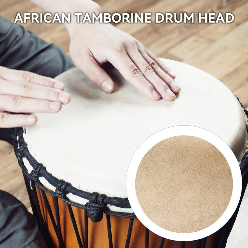 BQLZR 350mm Diameter x 1mm Thickness Yellow Goat Skin Drums Head for 10 Inch African Tambourine Pack of 2