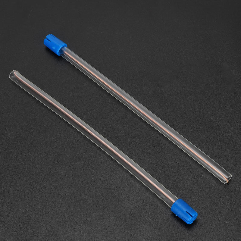 Pack of 100 Disposable Saliva Straws, Oral Care Sticks, Latex-Free Suction Tips, Flexible Transparent Tube with Blue Tips, Oral Care Accessories