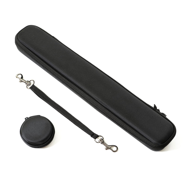 Conductor Baton Case - Black Holder with Carrying Strap - Adjustable Inserts - Complete with Small Accessory Storage Case