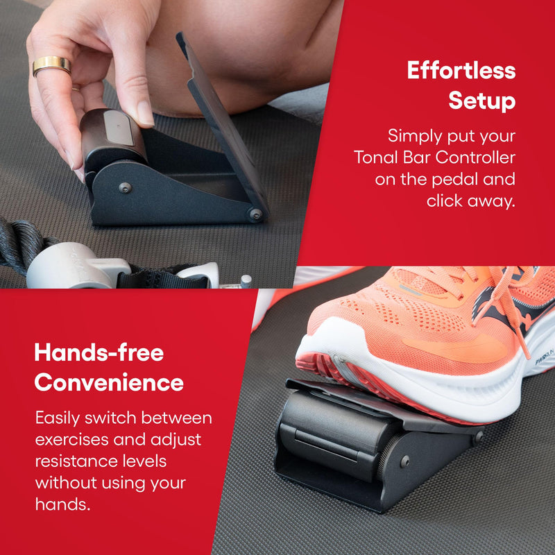 Foot Pedal Activator for Tonal Home Gym - Solid Metal Foot Pedal Adapter for Tonal Bar Controller - Must Have Accessory for Tonal (Tonal Bar Control Module not included)