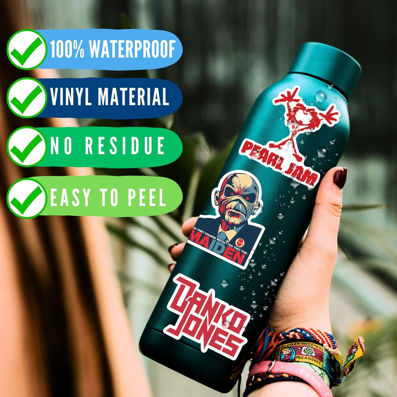 500 PCS Rock Band Stickers Pack Colorful VSCO Waterproof Stickers, Cute Aesthetic Stickers. Water Bottle, Laptop, Phone, Skateboard Stickers for Girls - Boys - Adults -Teens .., Vinyl Sticker