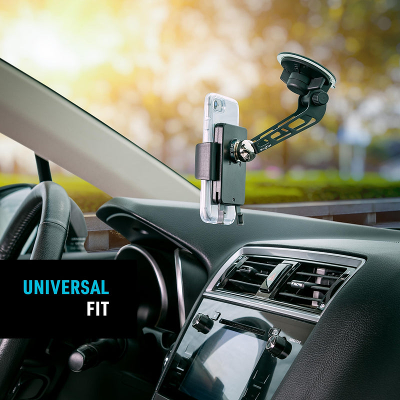 Nite IZE Steelie Squeeze Windshield Kit - Universal Windshield Magnetic Car Mount Holder