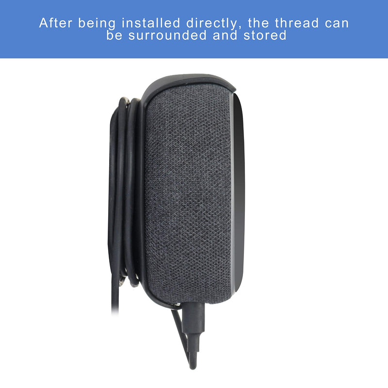 Echo Dot Wall Mount Holder for 3rd Generation, Built-in Cable Management Space-Saving Accessories for Dot(3rd Gen) Smart Speakers, with Sticking Tape and Drill Nail-Black Black