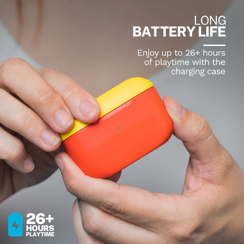 JLab Go Pop+, True Wireless Earbuds, Bluetooth 5, Dual Connect, IPX4, App Support, Confetti Pop+