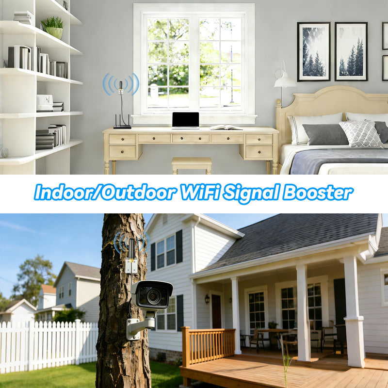 Dual Band WiFi Antenna 2.4Ghz 5Ghz/5.8Ghz Indoor Outdoor Omnidirectional WiFi Antenna 5 dBi Gain SMA Male & RP-SMA Male Connector for WiFi Router Hotspot PCI Card IoT Gateways Security Camera