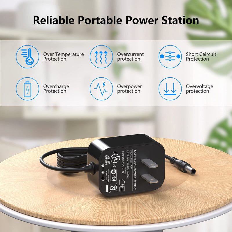 Replacement for Boss 9V PSA Adapter Guitar Pedal Power Supply Compatible with Boss PSA-120S ME-80 ME-70 ME-25 ME-50B GT-100 GT-1 GT-10 AD-10 BR-80 BR-600 DB-88 DB-90 CE-2B RE-20 RC-1 RC-3