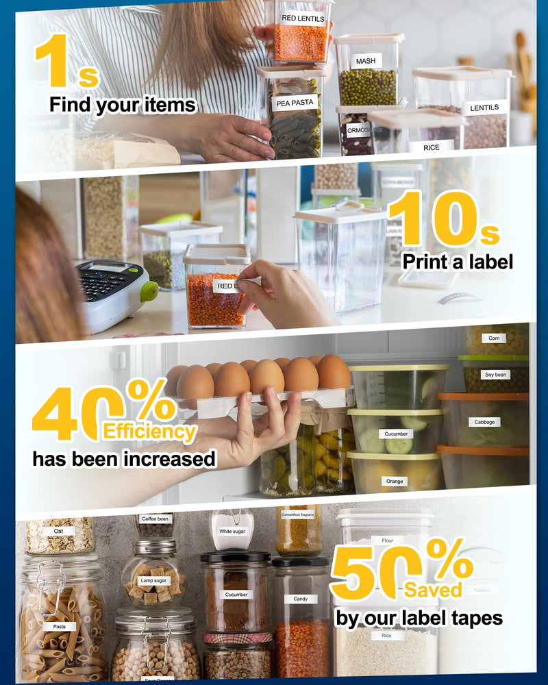 12mm 0.47 Laminated White Label Tape Relpacement for TZe-231 Brother Label Maker Tape, AZe Black on White Label Tape Compatible with Brother P Touch Label Maker PT-D210 PT-H110 PT-D220 PT-D400, 4 Pack